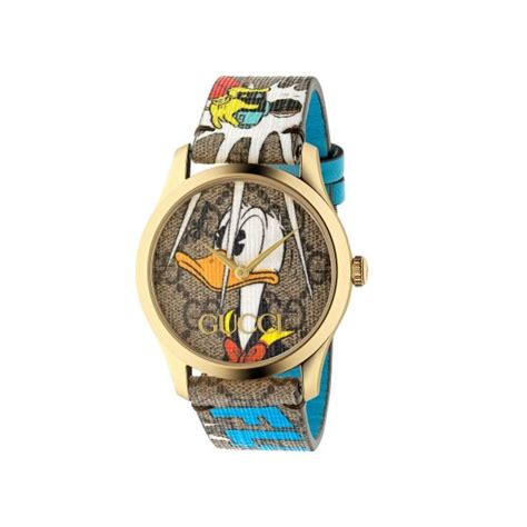 Orologio Gucci x Disney Paperino Duck G Senza Tempo Oro 